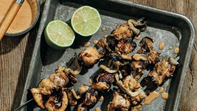 Chicken and Oyster Mushroom Satay